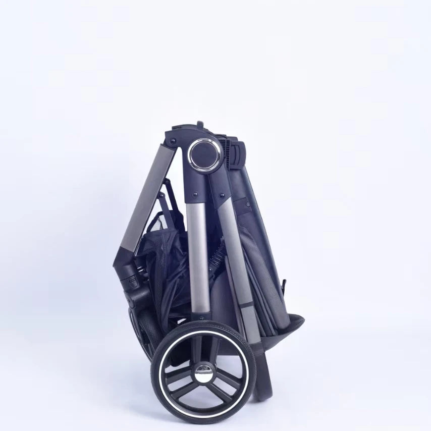 Poussette Bébé Réversible Assise/Couchée - Grand Panier de Rangement Certifiée 3C/EN